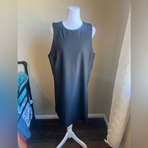BANANA REPUBLIC black sleeveless shift mini dress | 16